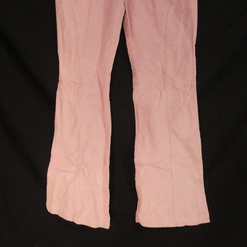 Vintage | NAF NAF | size 38 | Pastel Pink Flare Pants with Lace-Up Closure - Picture 7 of 16